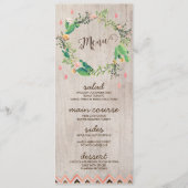 Desert Cactus Painted Rustic Wedding Menu Kaarten (Voorkant)