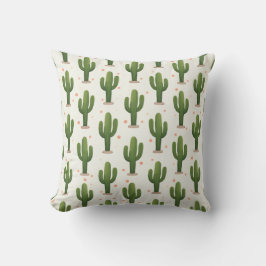 Desert Cactus Pattern – Southwestern Botanical  Kussen