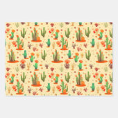 Desert Cactus Planten Pattern Western Verenigde St Inpakpapier Vel (Voorkant 3)