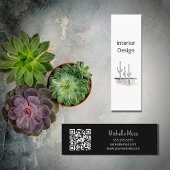 Desert Cactus QR code Eenvoudig Interieur Ontwerp Mini Visitekaartje