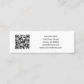 Desert Cactus QR-code Minimalistisch Interieur Ont Mini Visitekaartje (Achterkant)