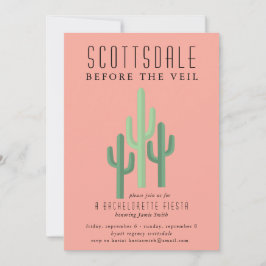 Desert Cactus Scottsdale Bachelorette Kaart