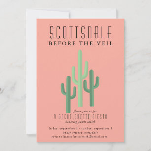 Desert Cactus Scottsdale Bachelorette Kaart