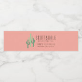 Desert Cactus Scottsdale Bachelorette Waterfles Etiket (Enkel label)