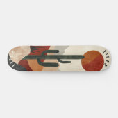 Desert Cactus Skateboard - Minimalistische Boho Na (Horizontaal)