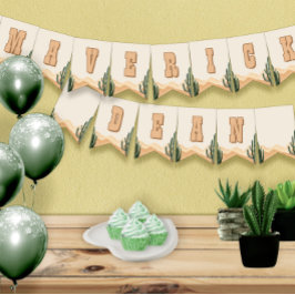 Desert Cactus Southwest Baby shower, Verjaardagsna Vlaggetjes
