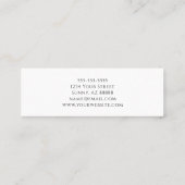 Desert Cactus Southwest Simple Black White Mini Visitekaartje (Achterkant)