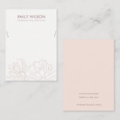 DESERT CACTUS SUCCULENT BLUSH KETTING DISPLAY VISITEKAARTJE (Voorkant / Achterkant)