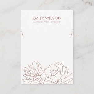 DESERT CACTUS SUCCULENT BLUSH KETTING DISPLAY VISITEKAARTJE