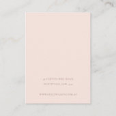 DESERT CACTUS SUCCULENT BLUSH PINK EARRING DISPLAY VISITEKAARTJE (Achterkant)