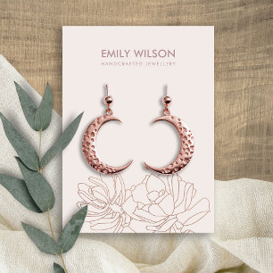DESERT CACTUS SUCCULENT BLUSH PINK EARRING DISPLAY VISITEKAARTJE