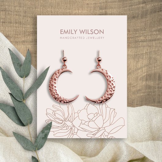 DESERT CACTUS SUCCULENT BLUSH PINK EARRING DISPLAY VISITEKAARTJE