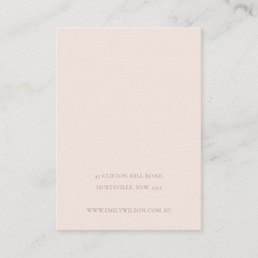 DESERT CACTUS SUCCULENT BLUSH PINK EARRING DISPLAY VISITEKAARTJE (Achterkant)