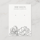 DESERT CACTUS SUCCULENT FOLIAGE EARRING DISPLAY VISITEKAARTJE (Voorkant)