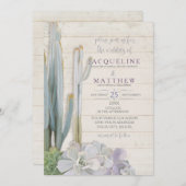 Desert Cactus Succulent Modern Typography Script Kaart (Voorkant / Achterkant)