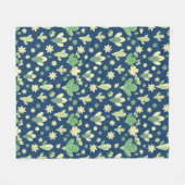 Desert Cactus & Succulent Pattern Fleece Deken (Voorkant (Horizontaal))