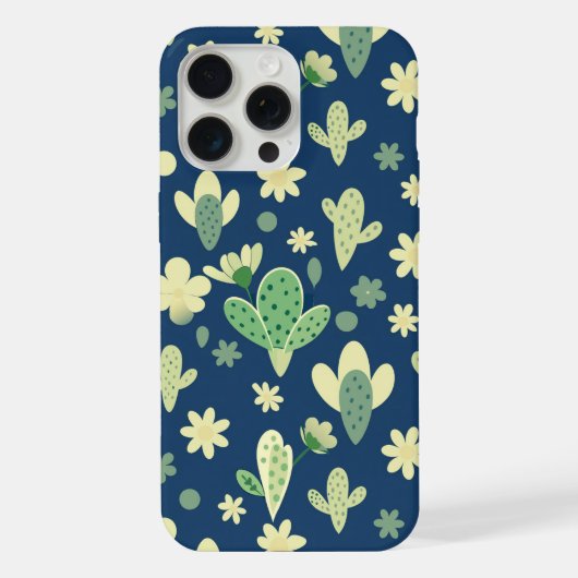 Desert Cactus & Succulent Pattern iPhone Hoesje (Achterkant)