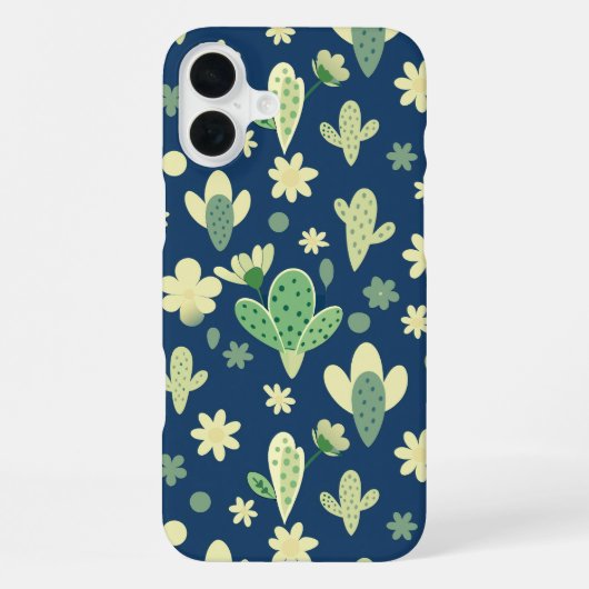 Desert Cactus & Succulent Pattern iPhone Hoesje (Achterkant)