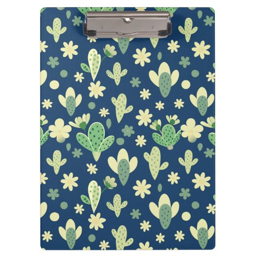 Desert Cactus & Succulent Pattern Klembord (Voorkant)