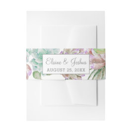 Desert Cactus Succulent uitnodiging buikband Uitnodigingen Wikkel