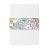 Desert Cactus Succulent uitnodiging buikband Uitnodigingen Wikkel (Achterkant Voorbeeld)