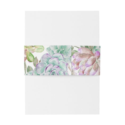 Desert Cactus Succulent uitnodiging buikband Uitnodigingen Wikkel (Achterkant Voorbeeld)