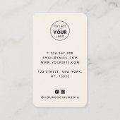 Desert Cactus Succulent Voeg Logo en sociale media Visitekaartje (Achterkant)