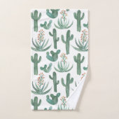 Desert Cactus Succulent Waterverf Patroon Bad Handdoek (Handdoek)
