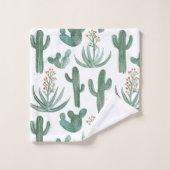 Desert Cactus Succulent Waterverf Patroon Bad Handdoek (Wasdoekje)