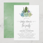 Desert Cactus Succulents Baby shower Tea Party Kaart (Voorkant / Achterkant)
