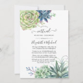 Desert Cactus Succulents Online Virtual Wedding Kaart (Voorkant)
