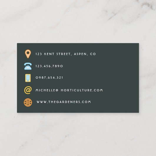 Desert Cactus Succulents QR Code Visitekaartje (Achterkant)