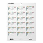 Desert Cactus Succulents Wedding adresetiketten Etiket (Full Sheet)