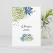 Desert Cactus Succulents Wedding Bedankkaart (Staand voorkant)