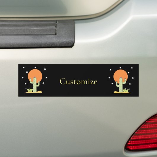 Desert Cactus Sun Thunder_Cove Bumpersticker (Op auto)