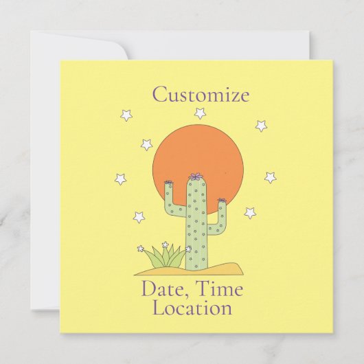 Desert Cactus Sun Thunder_Cove Kaart (Voorkant)