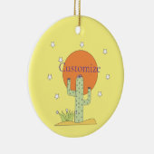 Desert Cactus Sun Thunder_Cove Keramisch Ornament (Rechts)