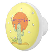 Desert Cactus Sun Thunder_Cove Keramische Knop (Rechts)