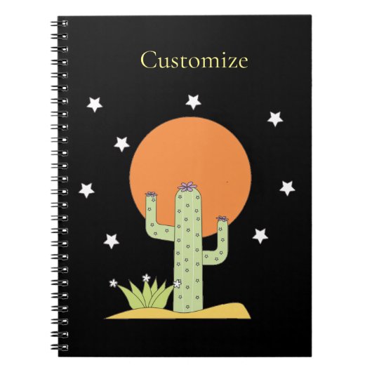 Desert Cactus Sun Thunder_Cove Notitieboek (Voorkant)