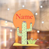 Desert Cactus Sun Thunder_Cove Raamsticker (Vel 2)