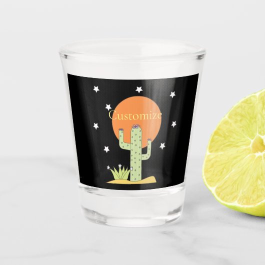Desert Cactus Sun Thunder_Cove Shot Glas (Voorkant)