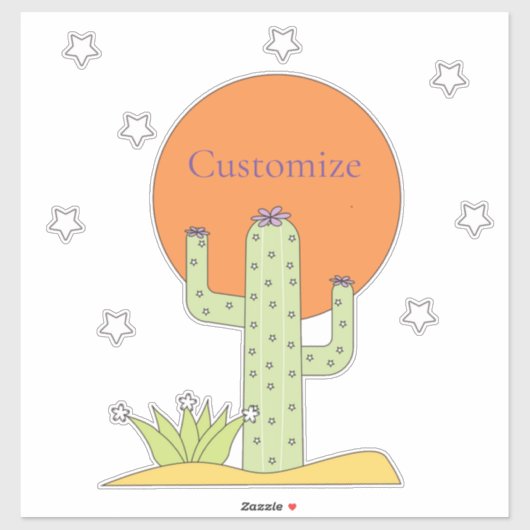 Desert Cactus Sun Thunder_Cove Sticker (Vel)