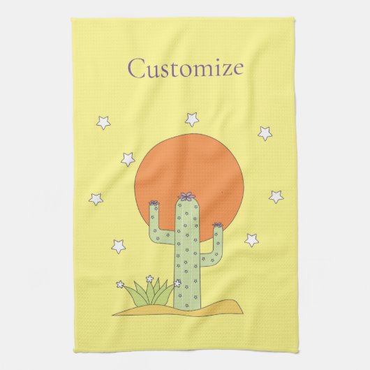 Desert Cactus Sun Thunder_Cove Theedoek (Verticaal)