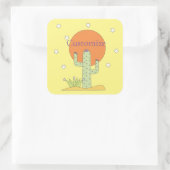 Desert Cactus Sun Thunder_Cove Vierkante Sticker (Tas)