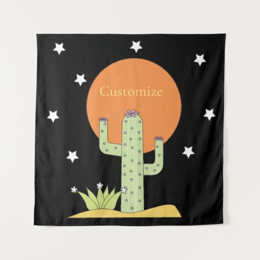 Desert Cactus Sun Thunder_Cove Wandkleed (Voorkant)
