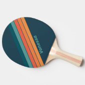 Desert Cactus Sunrise gestreept met naam Tafeltennisbatje (Zijkant)