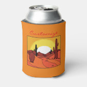 Desert Cactus Sunset Thunder_Cove Blikjeskoeler (Blikje Achterkant)