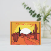Desert Cactus Sunset Thunder_Cove Briefkaart (Staand voorkant)