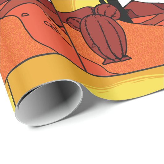 Desert Cactus Sunset Thunder_Cove Cadeaupapier (Rol Hoek)