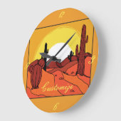 Desert Cactus Sunset Thunder_Cove Grote Klok (Hoek)